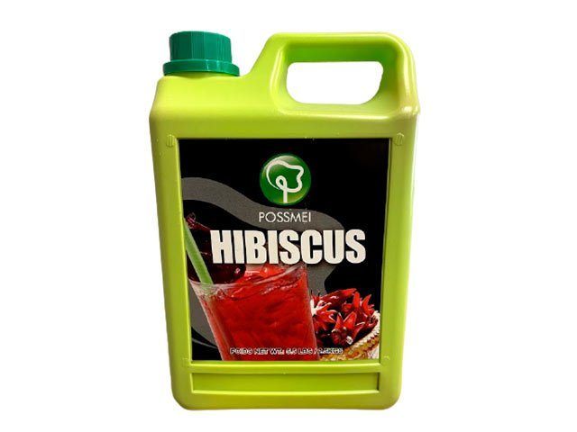 Possmei Frugtsirup til Bubble Tea Hawaiiblomst (Hibiscus) smag 2,5 liter (stop madspild) - Frugtsirup