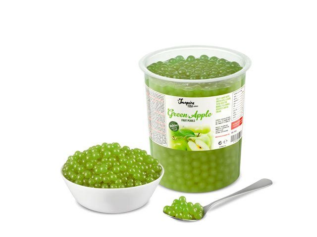 Boba frugtperler med Grøn Æble 1 kg. - Boba perler