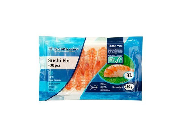 Planets Pride sushi ebi rejer ASC str. 3L 180 g. - Fisk og skaldyr