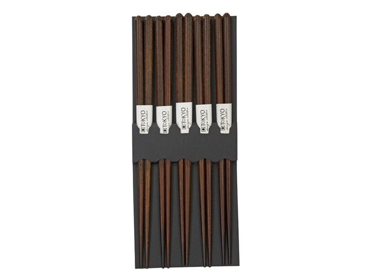 Spisepinde Sæt Dark Brown 5 par Tokyo Design - Sushi spisepinde