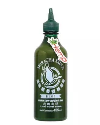 Sriracha Grøn Chili Sauce Med Hamp (Hemp) 455 ml.