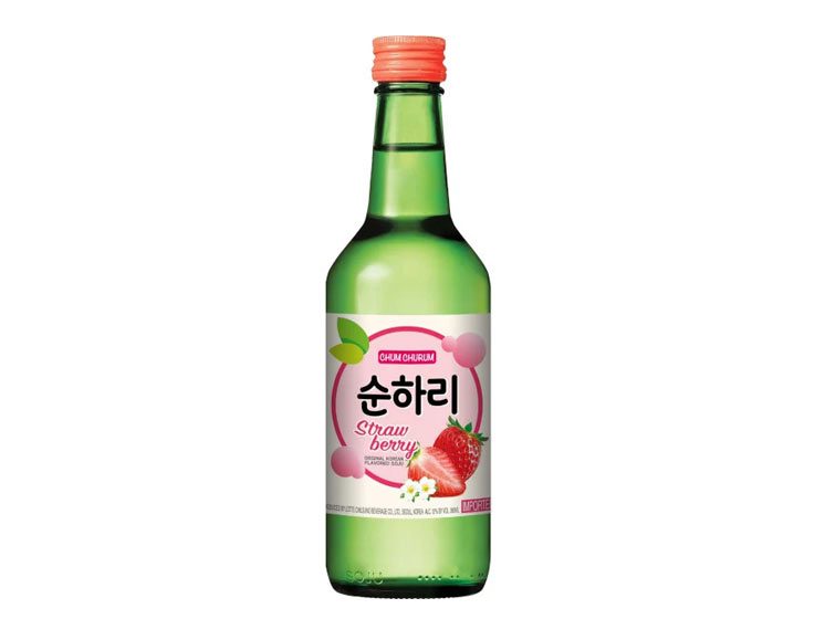 Soju Strawberry Chum Churum 12% 360 ml. - Spiritus, Vin & sake