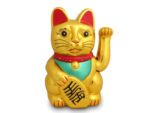 Lykkekat Maneki Neko Guld Mega Size 45 cm.