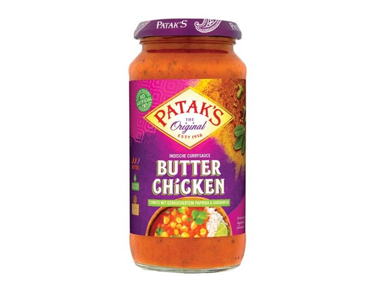 Køb Pataks Butter Chicken Sauce 450 g. → Mange indiske specialiteter ←