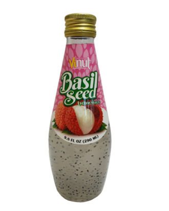 Vinut Lychee Basil Seed Drink 290 ml.