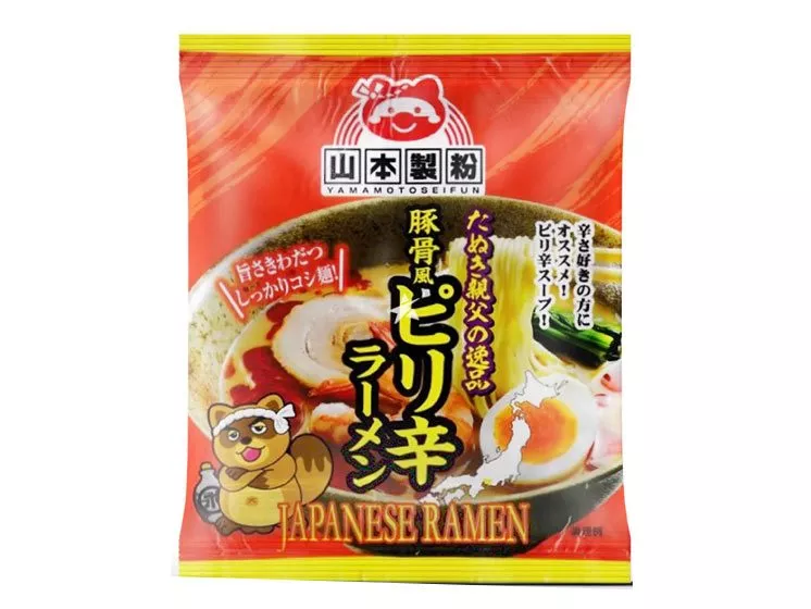 Køb Yamamoto Tanuki-oyaji No Ippin Tonkotsu Spicy Taste Ramen 75 g.- Den  Lækre Instant Nudel