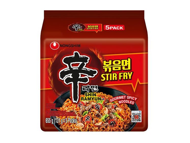 Nongshim Stir Fry Shin Ramyun Instant Noodles 5-pack 5x131 g. - Instant nudler & kopnudler