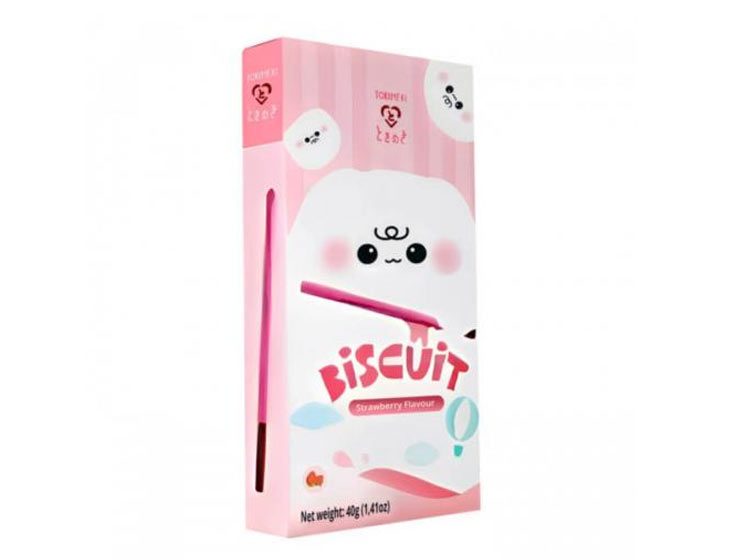 TokiMeki Biscuit Stick Strawberry Flavour, 40g - Kiks og kager
