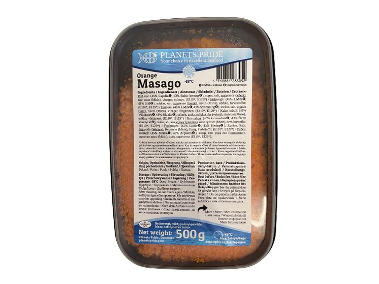 Masago Orange 500 g. - Fisk og skaldyr