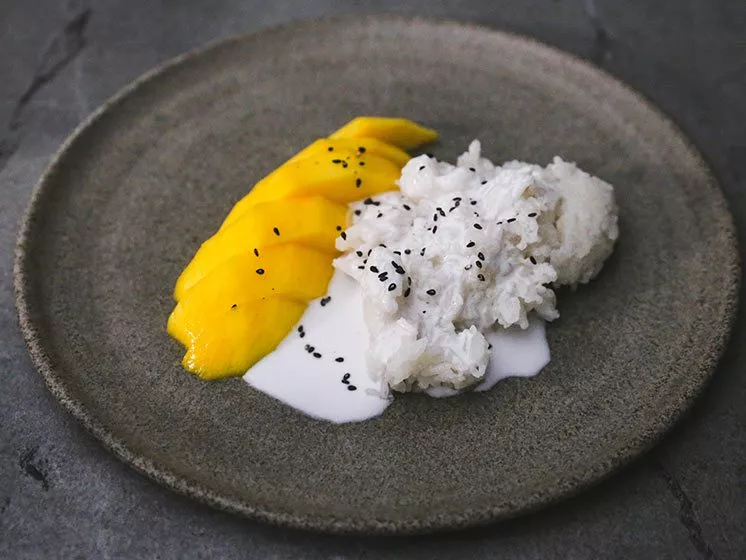 sticky rice med mango opskrift