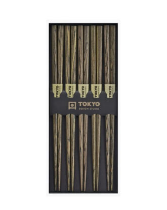 Tokyo Design Studio Wood Chopstick Set 5 set.