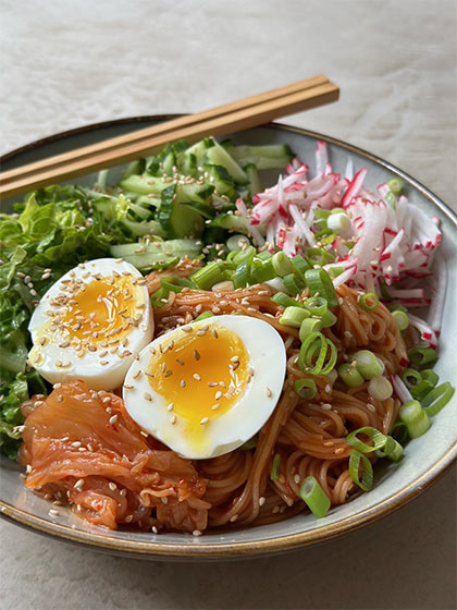 bibimbap guksu opskrift