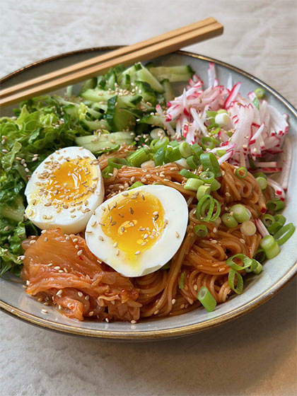 bibimbap guksu opskrift