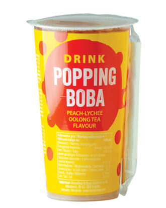 Oboba Peach & Lychee Oolong Popping Boba Drink 425 ml.