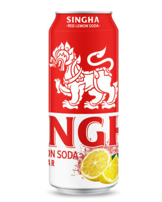 Singha Red Lemon Soda Zero Sugar 330 ml.