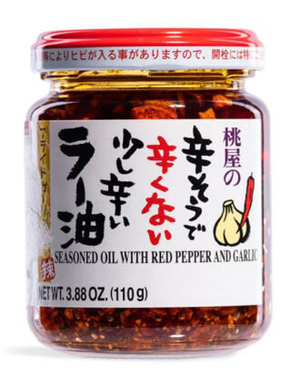 Momoya Seasoned Oil med Red Pepper og Garlic 110 g.