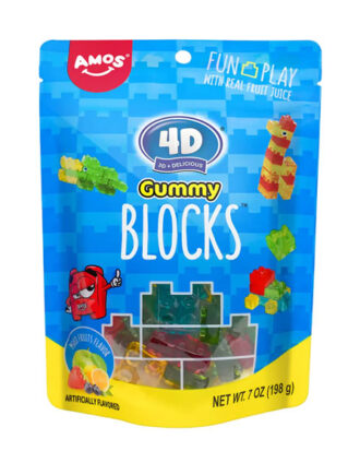 Amos 4d Gummy Blocks Mixed Fruits 72 g.