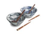 Ramen Bowl Set Dragon – Japansk sæt med skåle, pinde og skeer