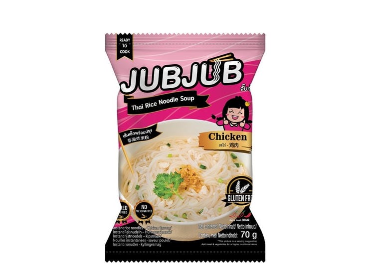 JubJub Thai Chicken Rice Noodle Soup 70 g. - Instant nudler & kopnudler
