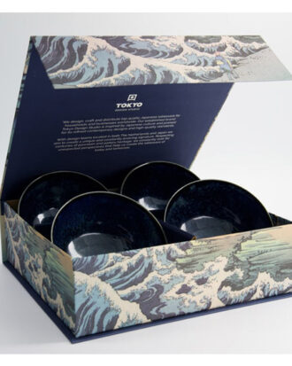 Cobalt Blue Skåle 4 stk i gaveæske – Japansk design