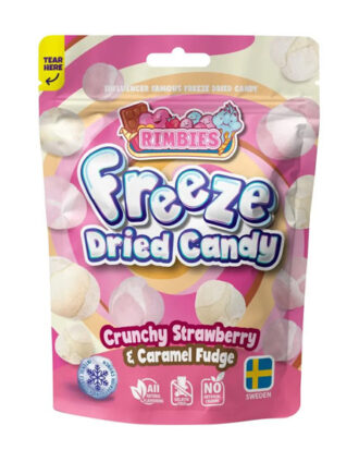 Rimbies Strawberry & Caramel Freeze Dried Candy 80 g.