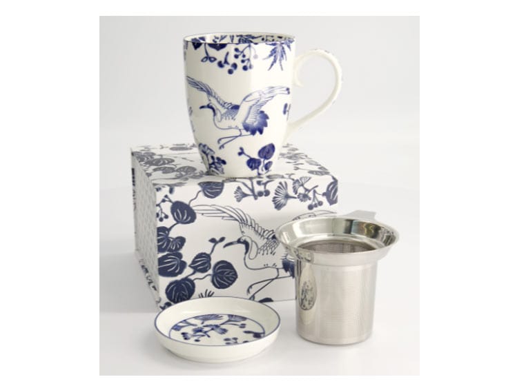 Flora Japonica Mug Gavesæt Crane med Strainer and Tea Tip 340 ml. - Sushiudstyr