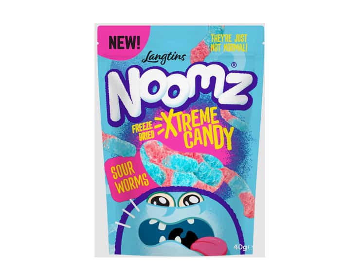 Noomz Freeze Dried Sweets Sour Worms 55 g. - Slik og søde sager