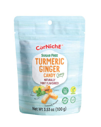 Corniche Sugar Free Turmeric Ginger Chewy Candy Mint 100 g.