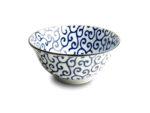 Bowl Ø15 cm – Japansk porcelænsskål med blå bølgemønster