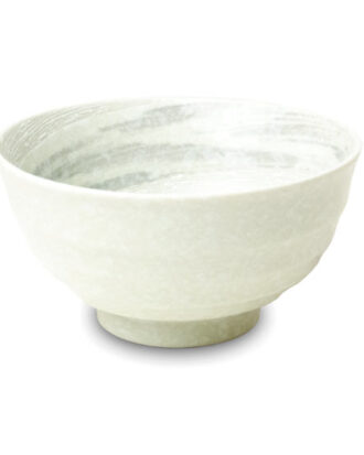 Porcelænsskål Ø17 cm | Japansk inspireret skål i lys marmorglasur