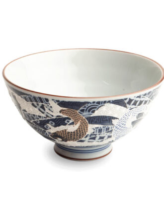 Japansk skål med koi-motiv Ø14 cm | Klassisk design i porcelæn