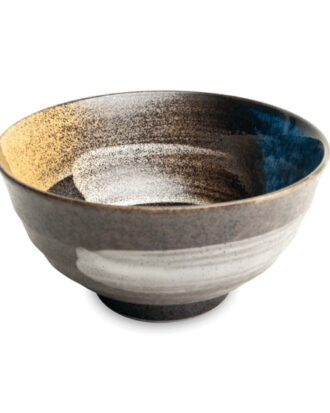 Ramen Bowl Ø17 cm – Japansk Skål med Flerfarvet Glasur