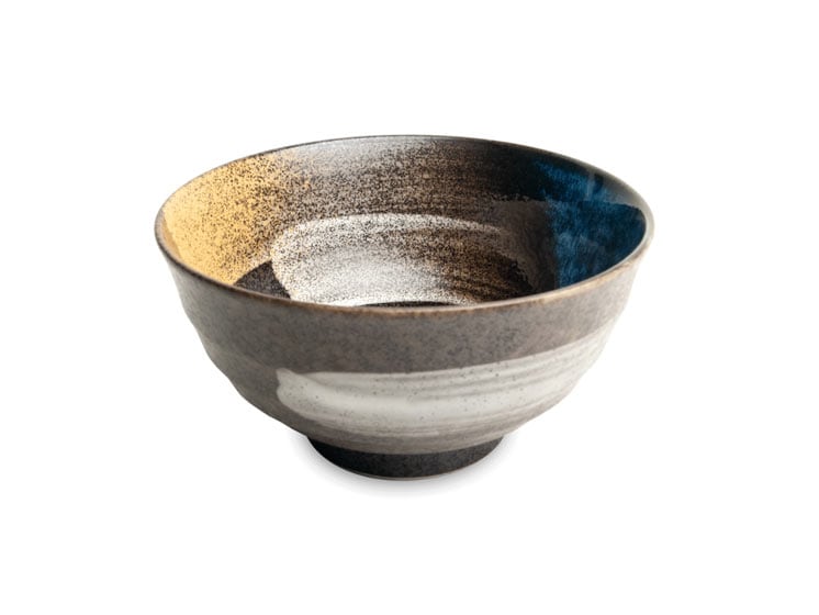 Ramen Bowl Ø17 cm – Japansk Skål med Flerfarvet Glasur - Service - Asiatisk og japansk porcelæn