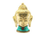 Lille Buddha hoved i messing | Mini statue 5 cm