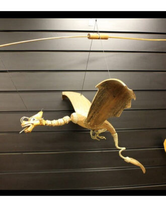 Drage-mobile i kokosnød | Stor håndlavet dekoration 46 cm