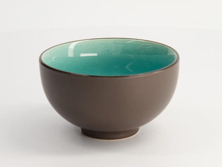 Glassy Turquoise Bowl160ml – Japansk skål med turkis glasur - Service - Asiatisk og japansk porcelæn
