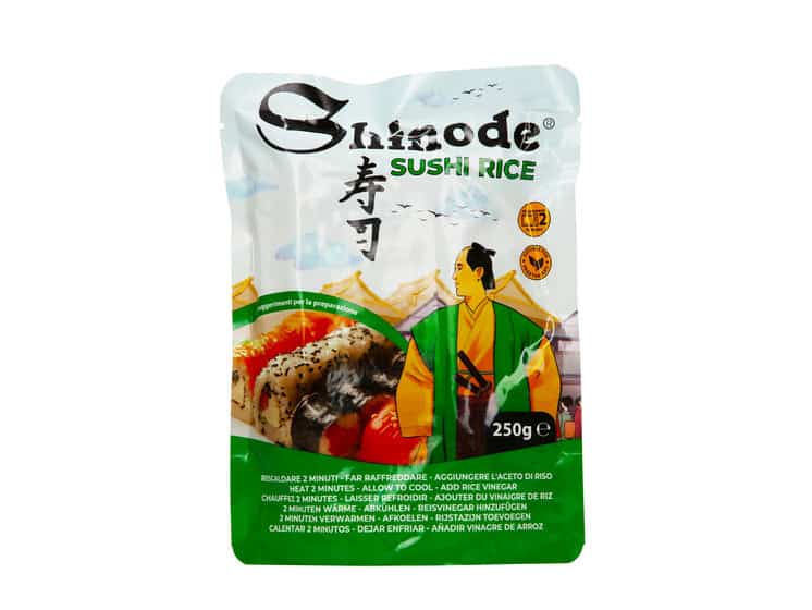 Shinode Sushi Rice Ready To eat 250 g. - Sushi ris og bælgfrugter
