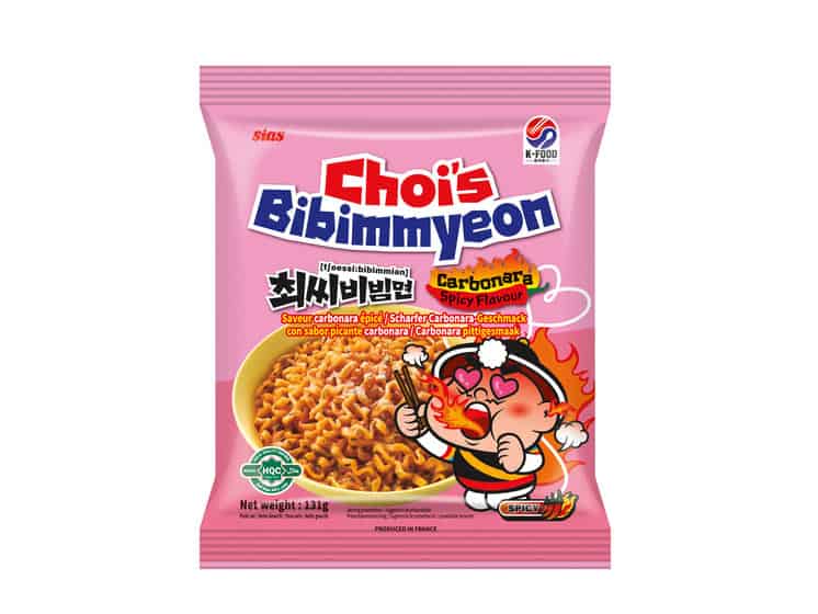 Choi's Bibimmyeon Instant Ramen Carbonara Spicy Flavour 131 g. - Instant nudler & kopnudler