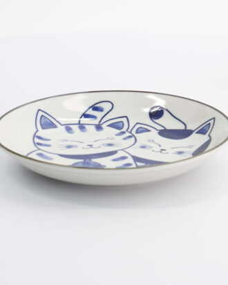 Kawaii Round Plate Cat Neko 16.7cm – Tallerken