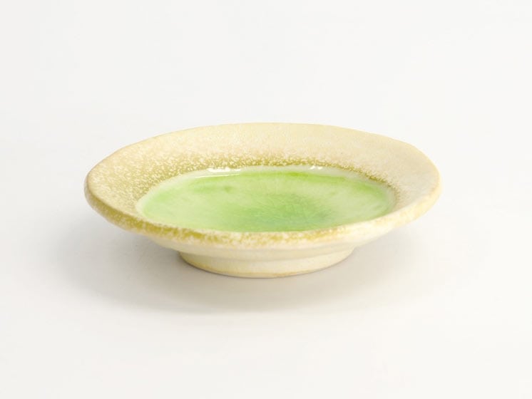 Mino Craft Round Plate Green 9.3cm – Japansk Tallerken - Service - Asiatisk og japansk porcelæn