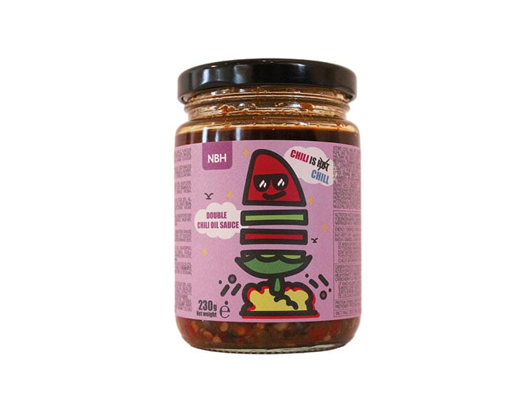 Double Green Red Chili Oil Sauce 230 g. - Olie