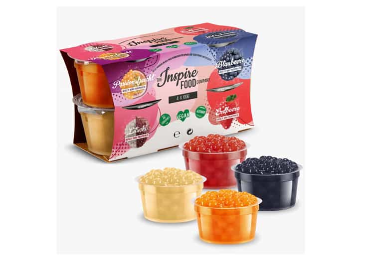 Boba Perler Mix – Passion, Lychee, Jordbær & Blåbær 4x100 g. - Boba perler