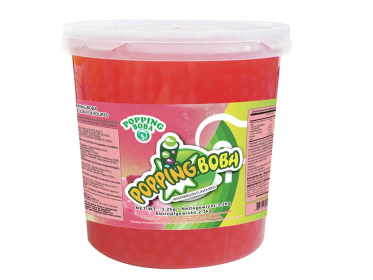 Possmei Popping Boba Perler med vandmelon 3,2 kg. - Boba perler