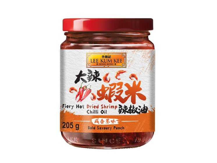 Lee Kum Kee Fiery Hot Dried Shrimp Chilli Oil 205 g. - Olie