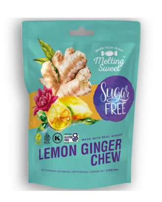 Melting Sweet Sugar free Ginger Chew Lemon 105 g.