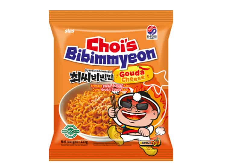 Choi's Bibimmyeon Instant Ramen Gouda Cheese 123 g. - Instant nudler & kopnudler