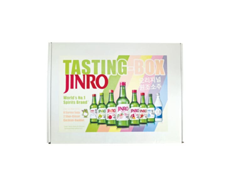 Jinro Tasting Box Soju Smagekasse 8 stk.+ 2 Shotsglas - Spiritus, Vin & sake