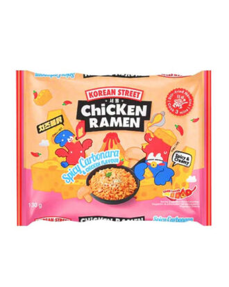 Korean Street Spicy Carbonara & Chicken Flavour Noodles 130 g.