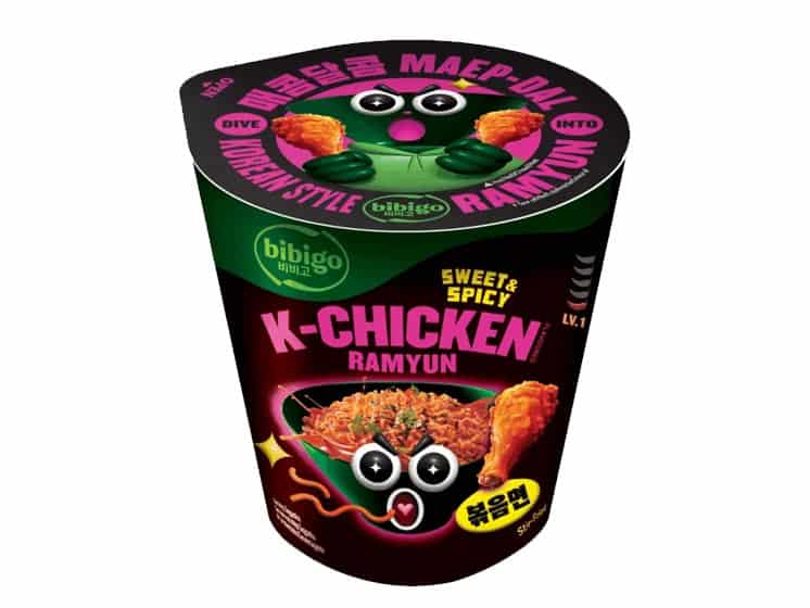 Bibigo Ramyun Sweet & Savoury K-Chicken 97,5 g. - Instant nudler & kopnudler