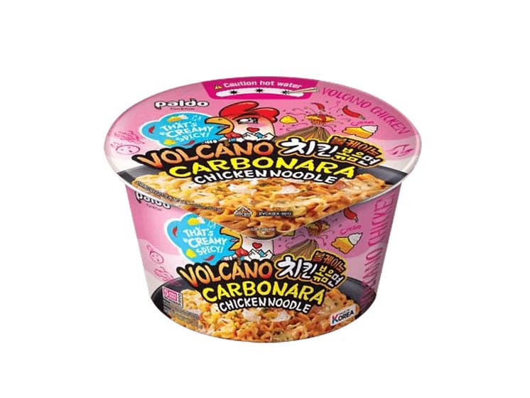 Paldo Volcano Carbonara Chicken Cup Noodle 105 g. - Instant nudler & kopnudler